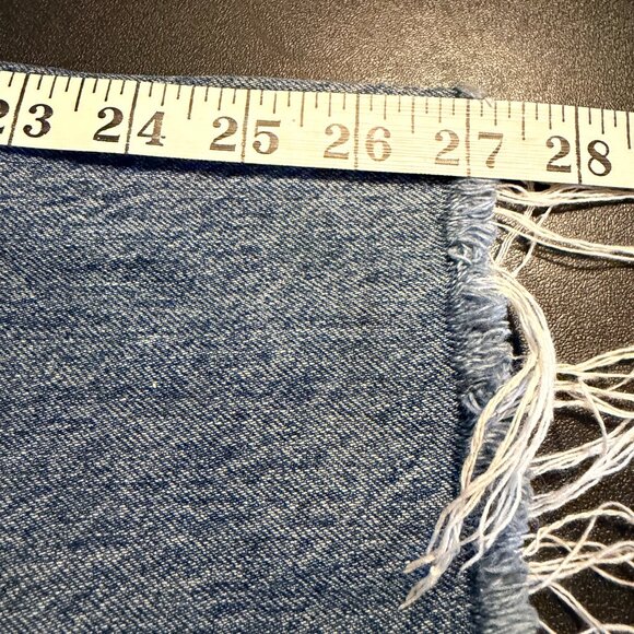 Abercrombie & Fitch A&F Mom Jeans 28 (6R) | High Rise Tie Waist Denim Fray Hem - Picture 2 of 10